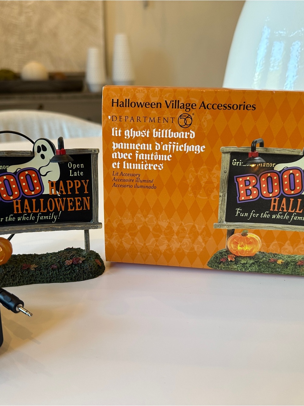 Department 56 Halloween Billboard Set in Orange and Black